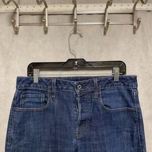 G Star Raw Jeans Men 32x32 Blue Dark Denim 3301 Deconstructed Slim Button Fly